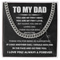 You are my First Hero, Dad - Cuban Link Chain