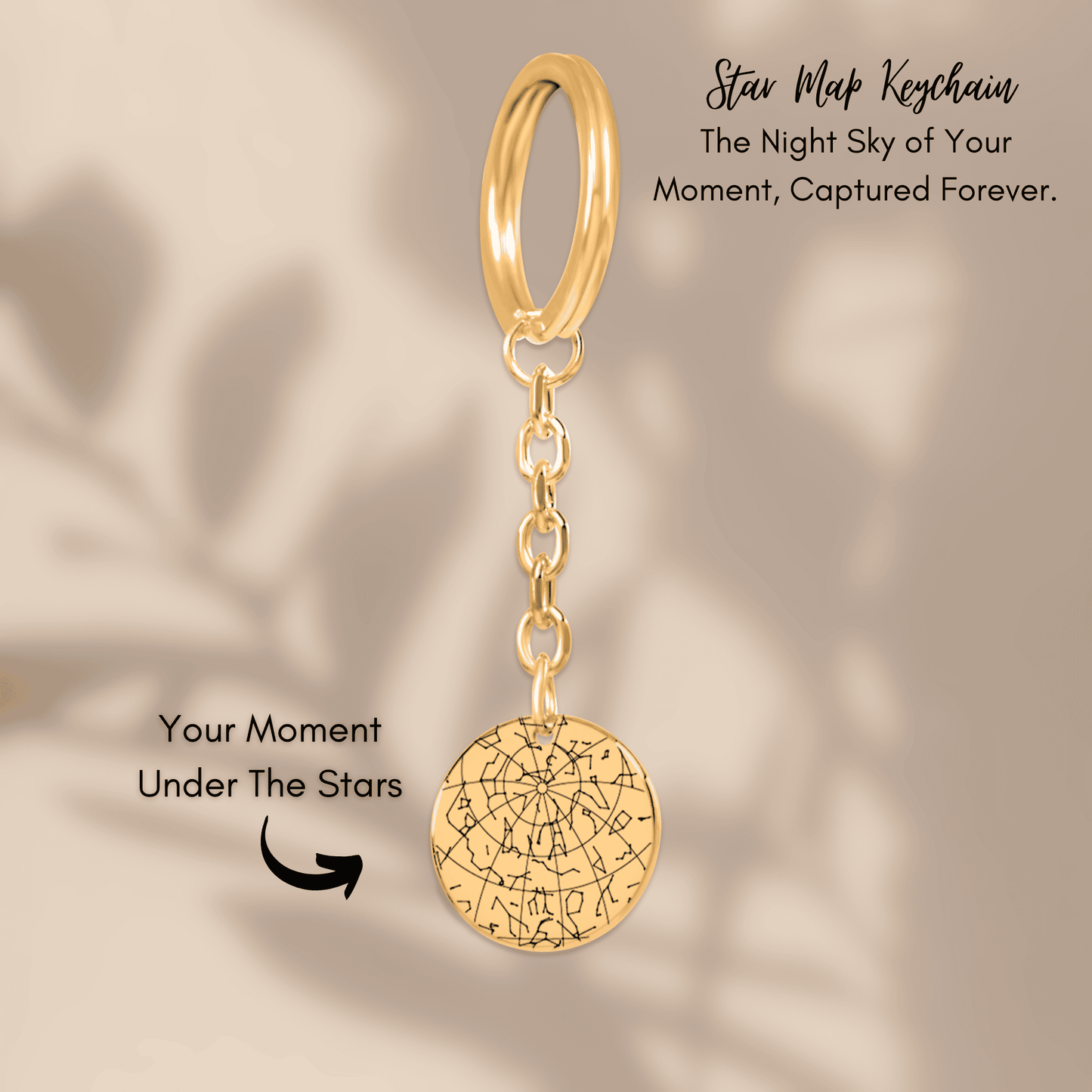 10 Year Sober Anniversary Gift – Custom Sobriety Star Map Keychain