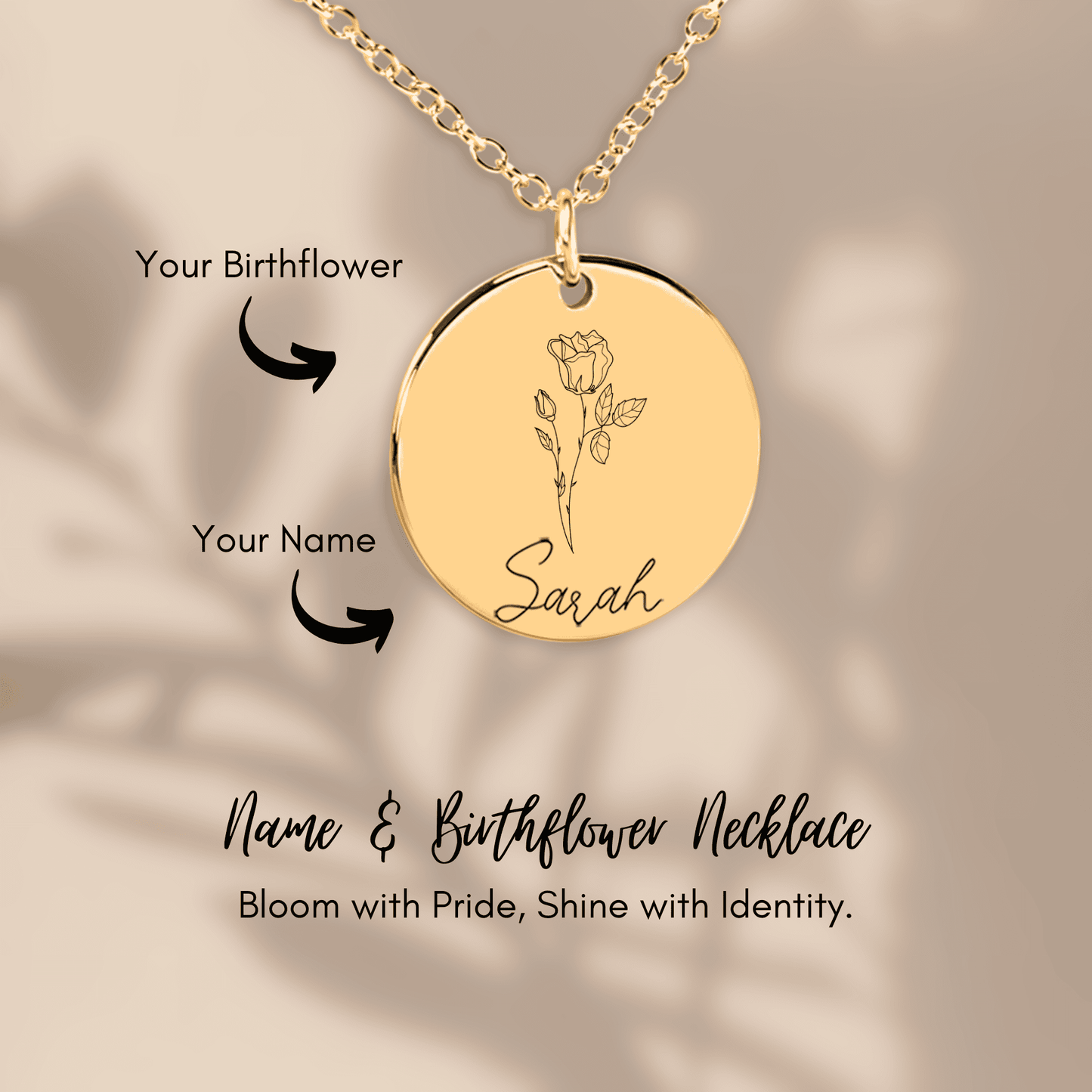 Sobriety Gift for Women – Personalized Birth Flower Necklace