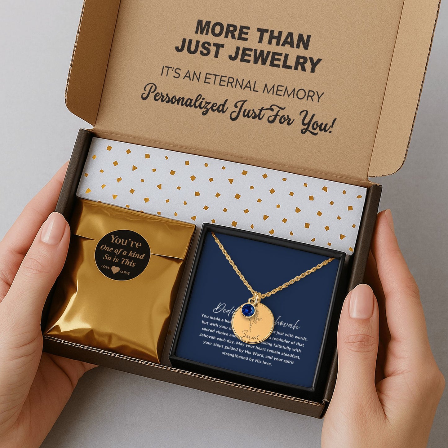 Dedicated to Jehovah Necklace – Personalized Baptism Gift