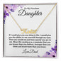Inspiration Necklace for Daughter, Personalized Name Necklace for Daughter