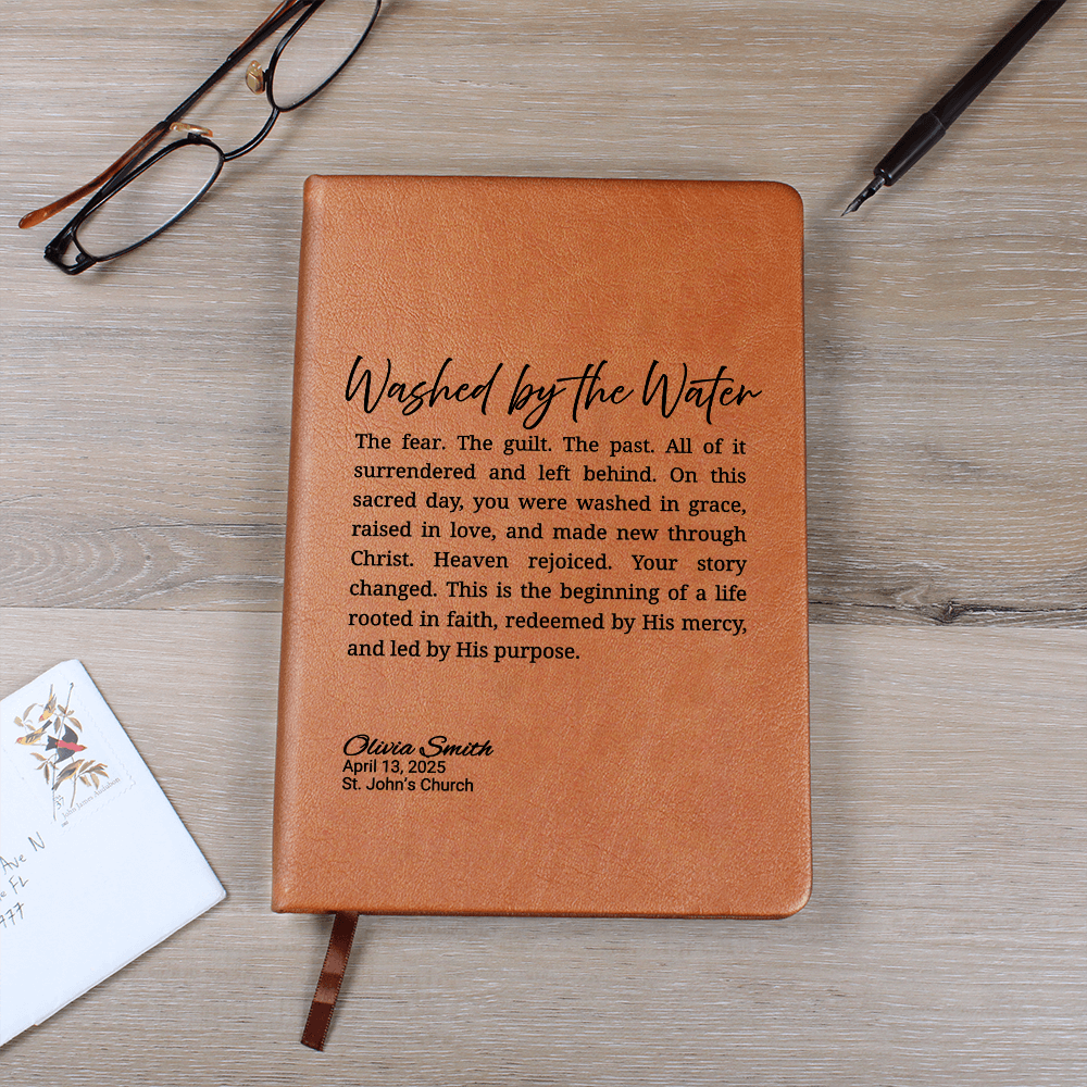Washed by the Water Baptism Journal – Personalized Gift