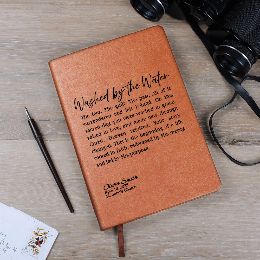 Washed by the Water Baptism Journal – Personalized Gift