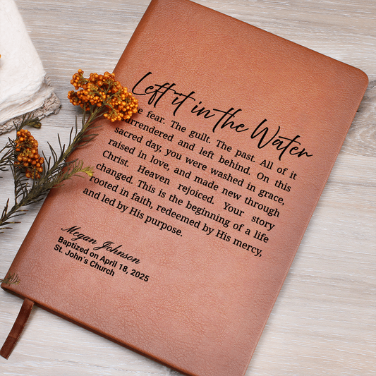 Left It in the Water Baptism Journal – Personalized Gift