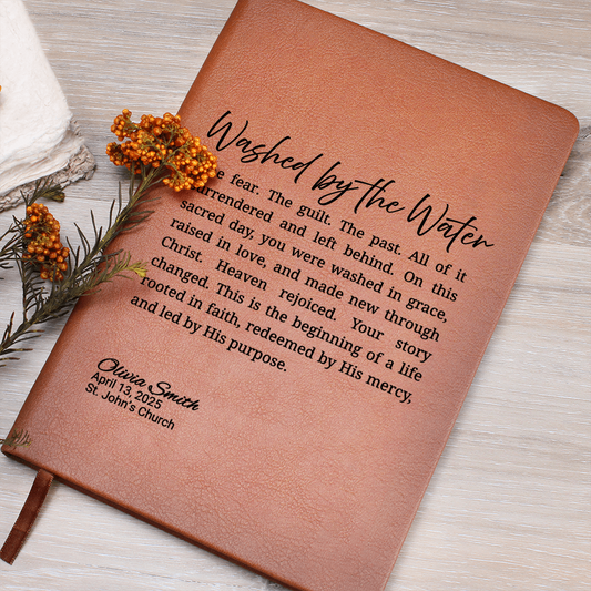 Washed by the Water Baptism Journal – Personalized Gift