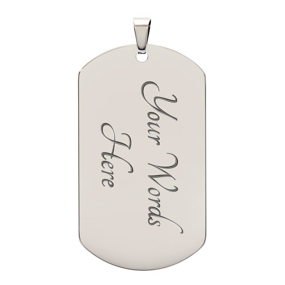To My Son Dog Tag Necklace Gift, Son Birthday Gift, Son Christmas Gift