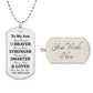 To My Son Dog Tag Necklace Gift, Son Birthday Gift, Son Christmas Gift