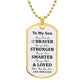 To My Son Dog Tag Necklace Gift, Son Birthday Gift, Son Christmas Gift