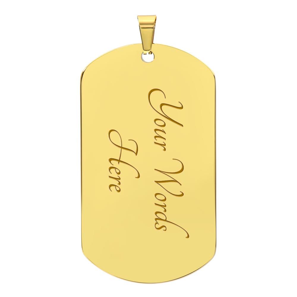 To My Son Dog Tag Necklace Gift, Son Birthday Gift, Son Christmas Gift