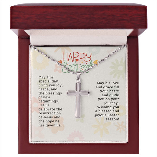 Easter Cross Necklace Gift, Christian Gifts for Easter, Spiritual Necklace Gifts