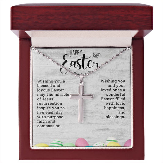Faith Necklace, Easter Cross Necklace, Christian Gifts, Easter Necklace