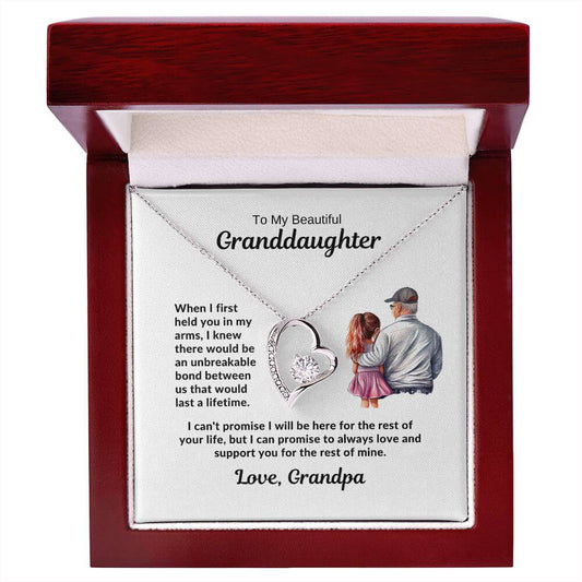 Beautiful Granddaughter Necklace Birthday Gift From Grandpa