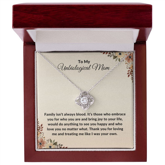 Unbiological Mom Necklace Gift, Bonus Mom Necklace for Mother's Day